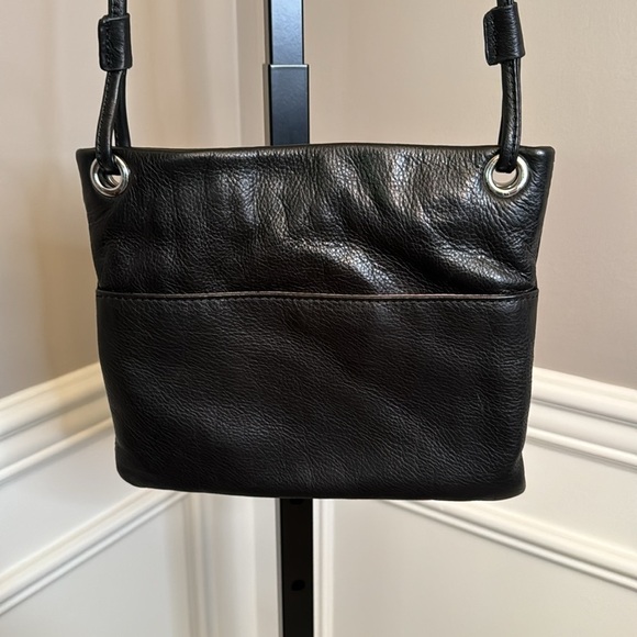 Margot black leather Crossbody with silver hardware - Picture 2 of 7